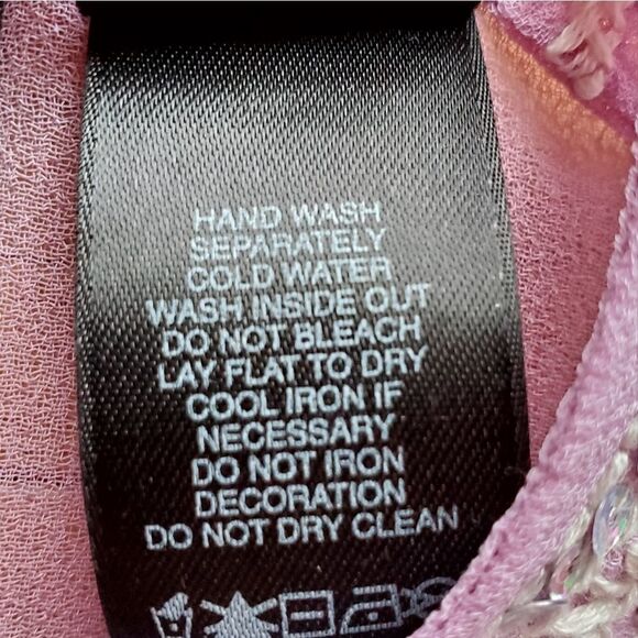 🔹️DKNY Jeans Lavender Sheer Tunic Cover-up/Blouse Small - Picture 12 of 12